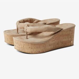 NEW Veronica Beard Geno Cork Platform Wedge Sandals Size 9.5